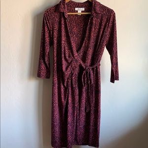 Motherhood Maternity Printed Wrap Dress Small